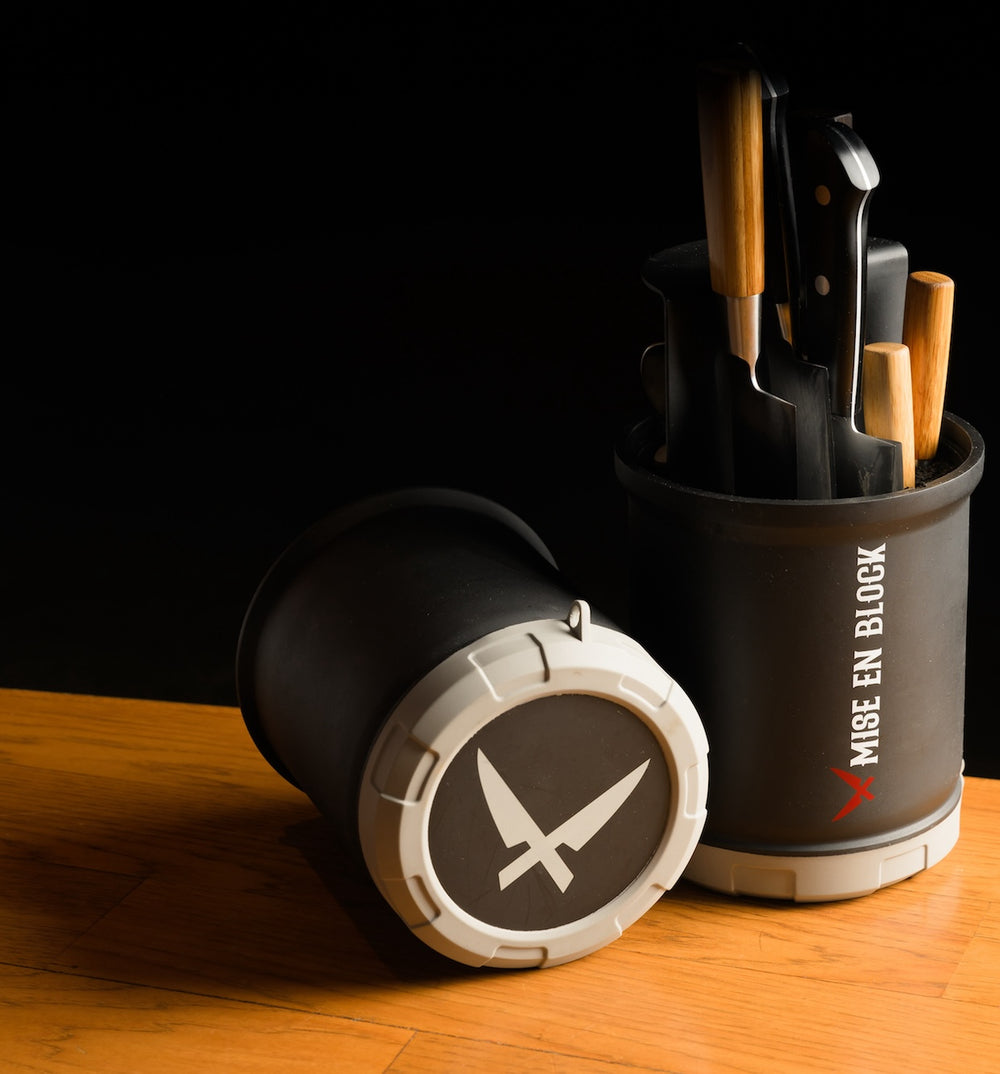 <p>Mise en Block vs.  Knife Roll</p>